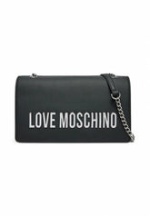 LOVE MOSCHINO Borsa a spalla Donna Nero Logo Argento JC4192PP1MKD000B-PE25