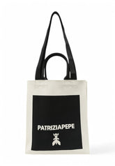 PATRIZIA PEPE Borsa Shopper Donna Bianco Nero 2B0121K264-PE25-F292