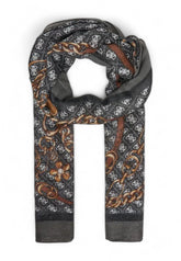 GUESS Foulard Donna Grigio Marrone AW5351VIS03-AI26-BLA