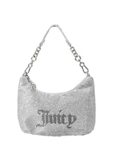 JUICY COUTURE Borsa Tracolla Donna Argento Nero Strass BIJ1M9005WPO902-AI26-902