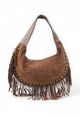VIA MILANO 21 Aria Borsa A Spalla Donna Marrone Frange ARIAMCO-AI26