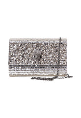 KURT GEIGER Borsa Tracolla Donna Argento Paillettes 8764063979-PE26