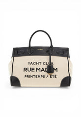 RUE MADAME Borsa Shopper Donna Bianco Nero 1556-PE26-CANVASBLACK