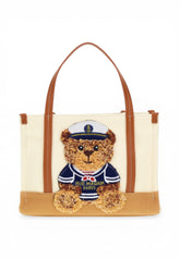 RUE MADAME Borsa A Mano Donna Bianco Marrone 1543-PE26-BICOLORCOOKIE