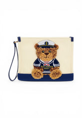 RUE MADAME Borsa Pochette Donna Bianco Blu 1544-PE26-BICOLOR BLUE