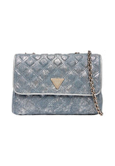 GUESS Borsa Tracolla Donna Azzurro Argento HWDG9673200-PE26-MTD