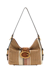 GUESS Borsa A Spalla Donna Beige Marrone HWAB9308720-PE26-CGM