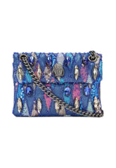 KURT GEIGER Borsa A Spalla Donna Blu Multicolore Paillettes5018285609-PE26