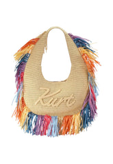 KURT GEIGER Borsa Shopper Donna Beige Multicolore Frange 5562249999-PE26