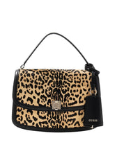 GUESS Borsa A Mano Donna Nero Beige Animalier HWLG9734210-AI27-LEO