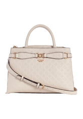 GUESS Arlena Logo Borsa Girlfriend Satchel Donna Taupe Beige PG933606