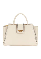 GUESS Libera Borsa Girlfriend Satchel Donna Stone Beige BA900205