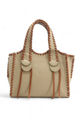 CHEBAG Borsa Donna Beige Cuoio SUSY