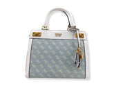 GUESS Borsa Tracolla Katey Bicolor Azzurro Denim Logo XA787026 - Sandrini Calzature e Abbigliamento