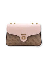GUESS Borsa Tracolla Rossana Crossbody Marrone Latte Logo Shell SB855121 - Sandrini Calzature e Abbigliamento