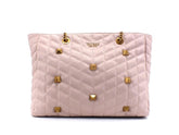 GUESS Brera Borsa Tote Shopping Borchie Rosa Almond QB840423 - Sandrini Calzature e Abbigliamento