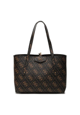 GUESS Eco Brenton Borsa Tote Con Pochette Brown Logo ESO839023 - Sandrini Calzature e Abbigliamento