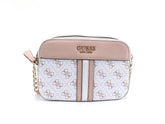GUESS Noelle Crossbody Camera Zip Borsa Tracolla Loghi White Multi KG787914 - Sandrini Calzature e Abbigliamento