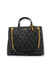 GUESS Tirana Shopper Borchie Borsa Tracolla Donna Black QS855324 - Sandrini Calzature e Abbigliamento