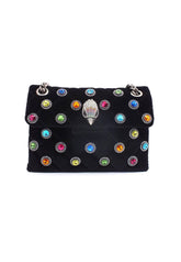 KURT GEIGER Velvet Mini Kensington Borsa Black Comb 3614305609-05 - Sandrini Calzature e Abbigliamento
