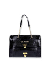 LOVE MOSCHINO Borsa Donna Stampa Coccodrillo Nero JC4069PP1FLF0000 - Sandrini Calzature e Abbigliamento