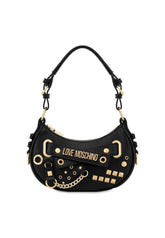 LOVE MOSCHINO Borsa Hand Bag Borchie Gold Nero JC4092PP1HLO0000 - Sandrini Calzature e Abbigliamento