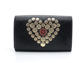 LOVE MOSCHINO Borsa Pochette Clutch Logo Cuore Borchie Nero JC4114PP1ELP0000 - Sandrini Calzature e Abbigliamento