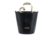 LOVE MOSCHINO Borsa Secchiello Bucket Manici Cuore Nero JC4388PP0EKN0000 - Sandrini Calzature e Abbigliamento