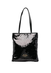 LOVE MOSCHINO Borsa Shopper Mid Paillettes Nero JC4069PP1GLP100A - Sandrini Calzature e Abbigliamento