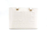 LOVE MOSCHINO Borsa Tote Logo Embossed Avorio JC4056PP1ELL0110 - Sandrini Calzature e Abbigliamento