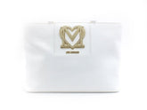 LOVE MOSCHINO Borsa Tote Logo Gold Bianco JC4382PP0EKM0100 - Sandrini Calzature e Abbigliamento