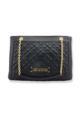 LOVE MOSCHINO Borsa Tote Logo Gold Nera JC4006PP1FLA0000 - Sandrini Calzature e Abbigliamento