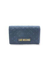 LOVE MOSCHINO Borsa Tracolla Logo Gold Blu Denim JC4079PP1FLA0707 - Sandrini Calzature e Abbigliamento