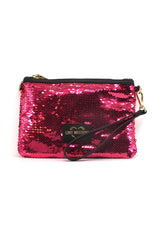 LOVE MOSCHINO Pochette Paillettes Fuxia Nero JC4071PP1GLP161A - Sandrini Calzature e Abbigliamento