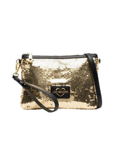 LOVE MOSCHINO Pochette Paillettes Oro Nero JC4071PP1GLP190A - Sandrini Calzature e Abbigliamento