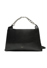 PATRIZIA PEPE Borsa Hobo Black Light Gold 8B0063-E005 - Sandrini Calzature e Abbigliamento