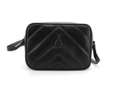 PATRIZIA PEPE Borsa Tracolla Logo Metal Black Gun 2VA023-A8K7 - Sandrini Calzature e Abbigliamento