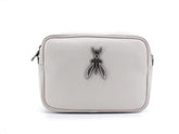 PATRIZIA PEPE Borsa Tracolla Pelle Logo Ice Grey 2VA051-A4U8W - Sandrini Calzature e Abbigliamento
