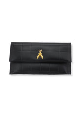 PATRIZIA PEPE Pochette Tracolla Logo Gold Nera 8B5460-L046 - Sandrini Calzature e Abbigliamento