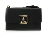 PATRIZIA PEPE Tracolla Pelle Logo Black Gold 2VA149-A8W9G - Sandrini Calzature e Abbigliamento