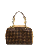 POLLINI Borsa Satchel Marrone Crema TE8491PP0FQ5330A - Sandrini Calzature e Abbigliamento