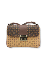 POLLINI Borsa Tracolla Baguette Loghi Marrone Crema TE8452PP02Q5330A - Sandrini Calzature e Abbigliamento
