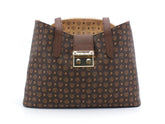 POLLINI Hobo Borsa Printed Clutch Marrone Crema TE8451PP0BQ5330A - Sandrini Calzature e Abbigliamento
