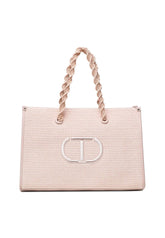 TWINSET Borsa Shopper Macramè Rosa 231TD8400 - Sandrini Calzature e Abbigliamento