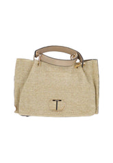 TWINSET Borsa Shopping Beige Canapa 231TD8382 - Sandrini Calzature e Abbigliamento