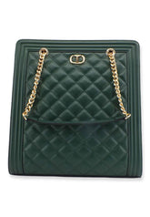TWINSET Borsa Tote Quilted Verde 222TD8143 - Sandrini Calzature e Abbigliamento