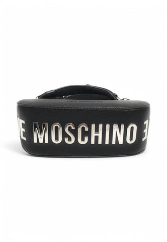 LOVE MOSCHINO Borsa a spalla Donna Nero Logo Argento JC4018PP1MLT000B-PE25