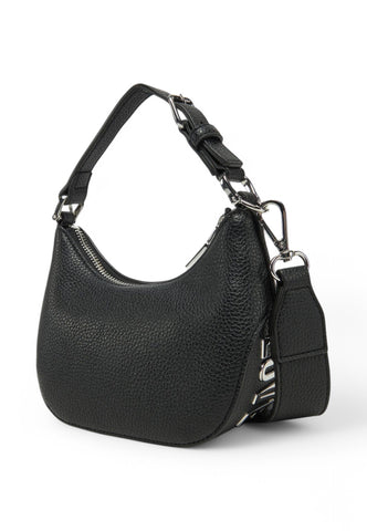 LOVE MOSCHINO Borsa a spalla Donna Nero Logo Argento JC4019PP1MLT000B-PE25
