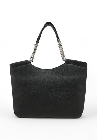 LOVE MOSCHINO Borsa a spalla Donna Nero Logo Argento JC4031PP1MLT000B-PE25