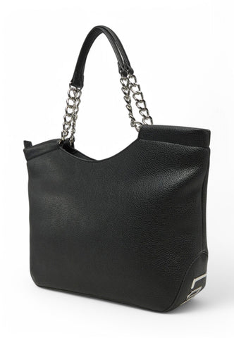 LOVE MOSCHINO Borsa a spalla Donna Nero Logo Argento JC4031PP1MLT000B-PE25